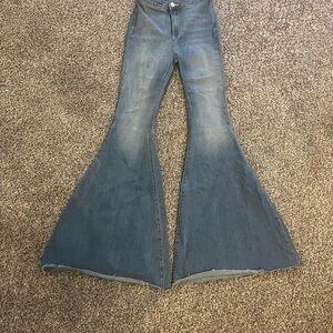 Free People Wide Leg Flare Jeans